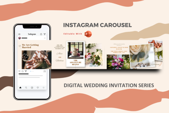 Digital Wedding Invitation Ig Carousel: A Designer’s Template for Impact