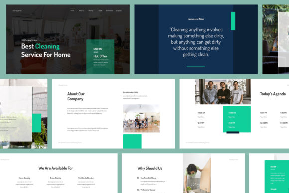 Elevate Your Cleaning Business with a Professional Google Slides Template