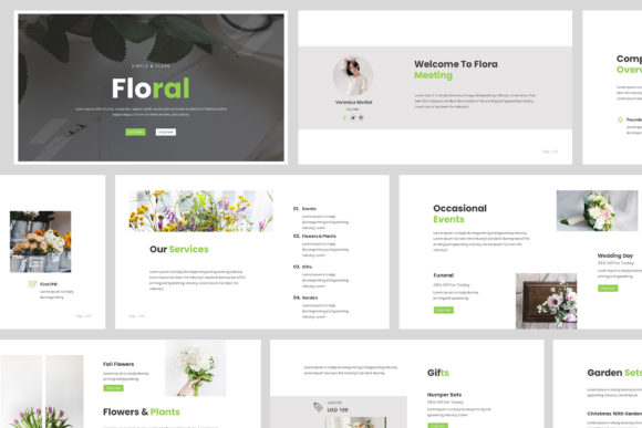 Florist Powerpoint Presentation: A Modern Template for Your Business