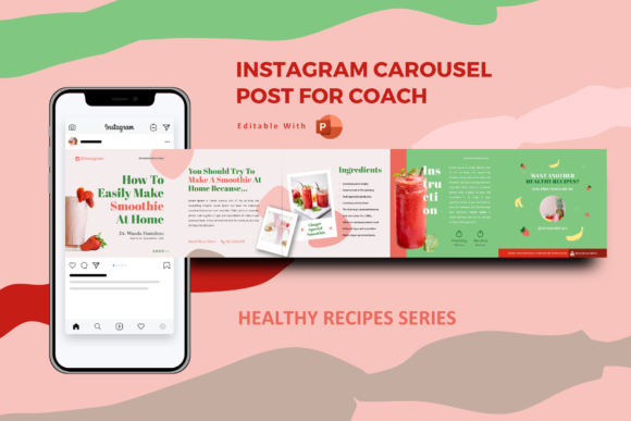 Healthy Recipe Creator Instagram Carousel: A Template for Food Brands