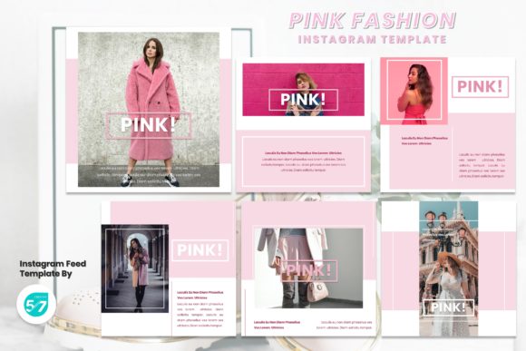 Instagram Feed Template - Pink Fashion: Elevate Your Visual Strategy