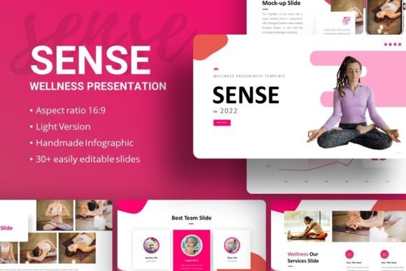 Sense Wellness: A Presentation Template for Modern Storytelling